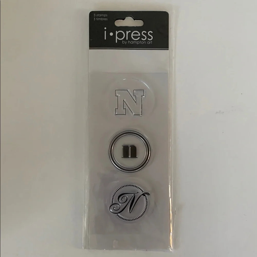 Hampton Art i-press Stamps - Set of 3 - Letter N